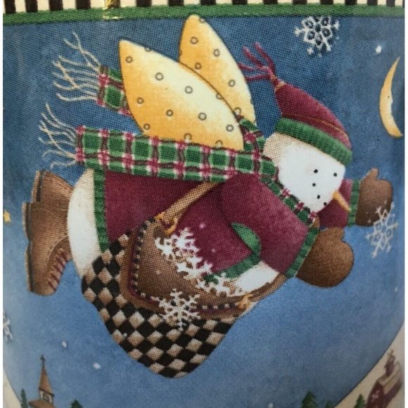 3 Sakura Snow Angel Village Coffee Mugs Debbie Mumm Cups Snowman Christmas - Picture 8 of 11